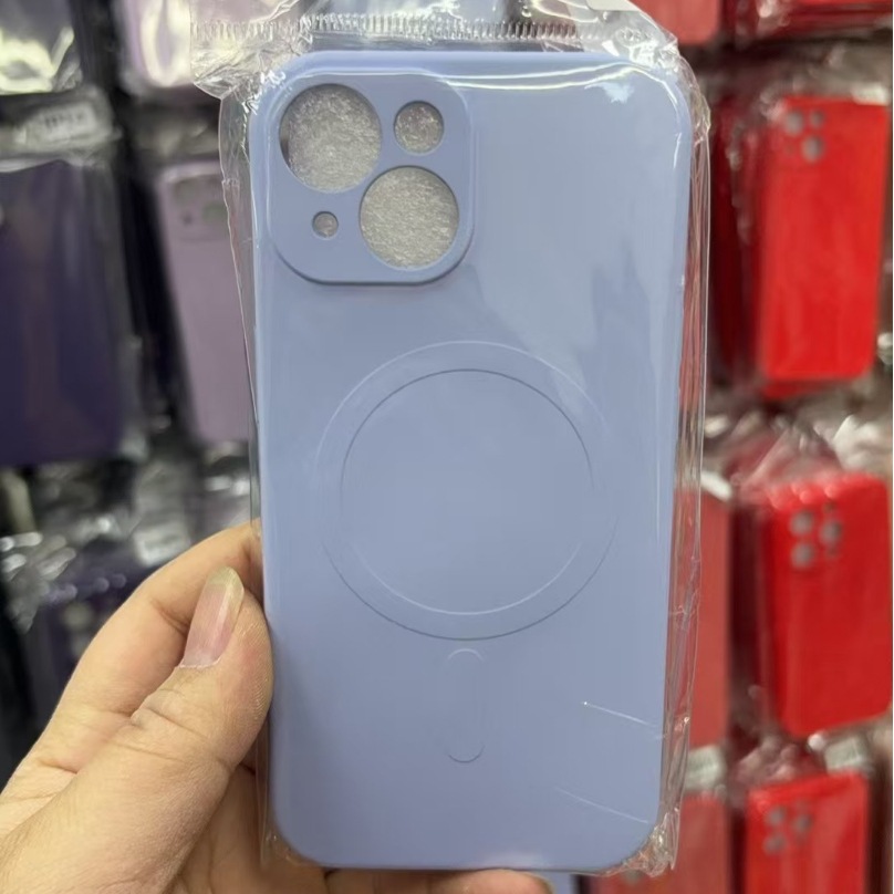 Funda Magnética para Teléfono Apple 17PRO, Funda de Silicona Líquida para iPhone 16, Magsafe con Orificio de Precisión, Funda Anticaídas 13, 14