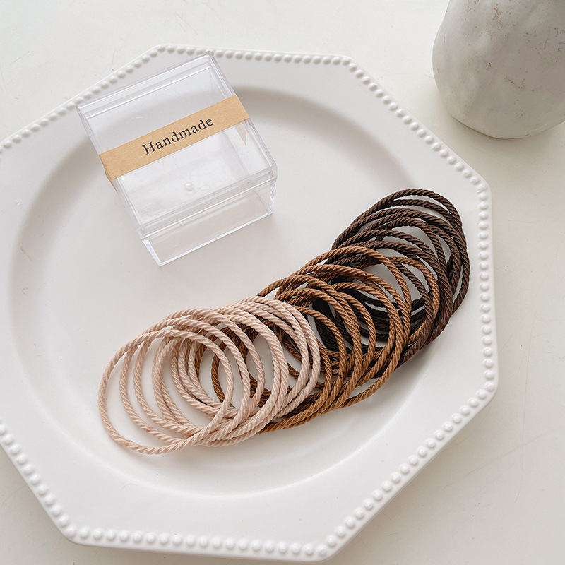 Lazo para el cabello de cola de caballo alto, goma de otoño e invierno simple, cuerda para la cabeza duradera de alta elasticidad, cuerda para el cabello para mujer, cuerda para el cabello, anillo para la cabeza de oso, accesorios para el cabello