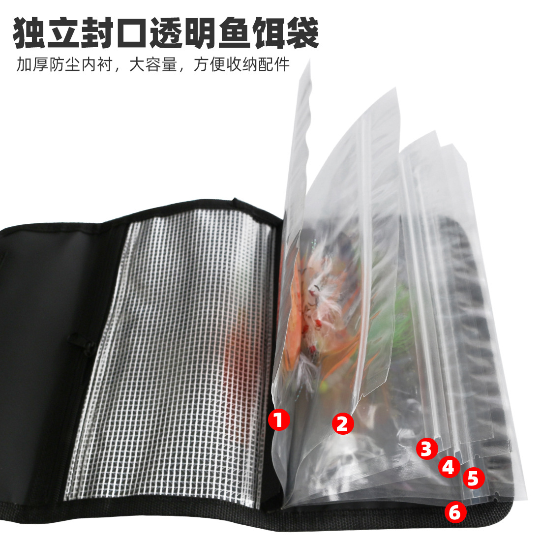 Luya Soft Bait embalaje cebo suave gancho de cabeza de plomo bolsa sellada bolsa de almacenamiento multifuncional al aire libre impermeable bolsa de pesca Pesca