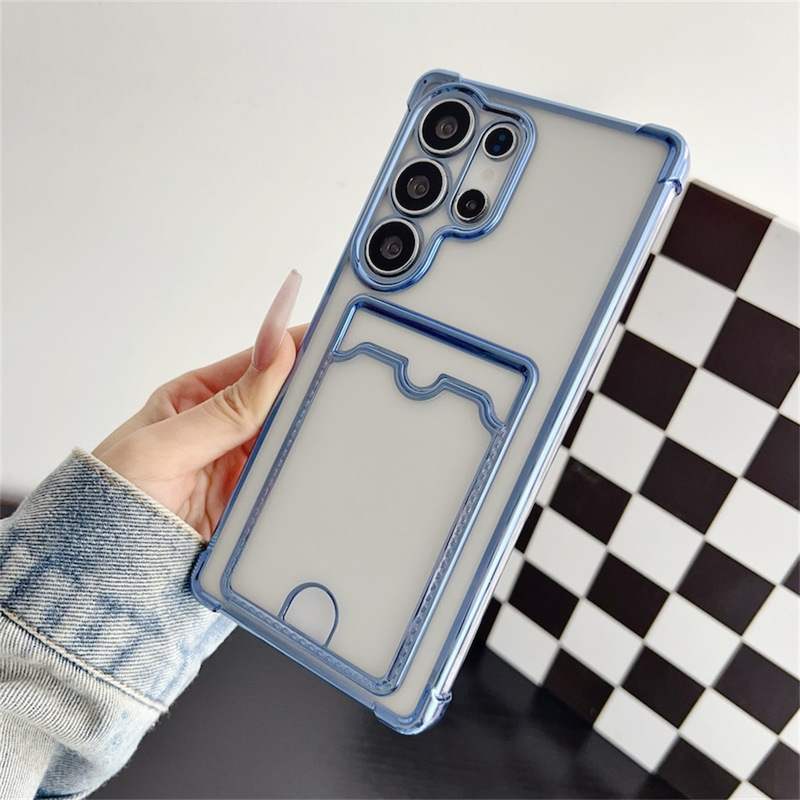 電気メッキカードホルダーは、Samsung SamsungS25 Apple iPhone 16 携帯電話ケース A56 グリッター粉末細穴カードに適しています。|undefined