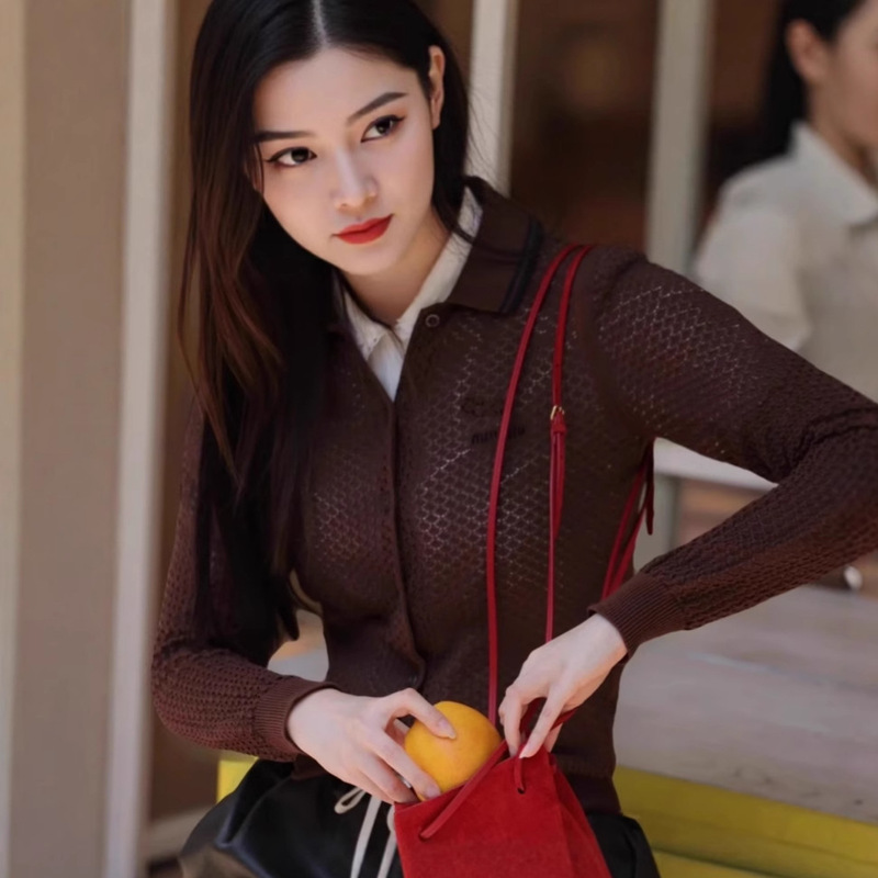 High-Quality Miu Sunscreen Top Nanyou Classy Women's Clothing Small Fragrance Classy Wool Knitted Cardigan High-Quality Miu Sunscreen Top Nanyou Classy Women's Clothing Small Fragrance Classy Wool Knitted Cardigan