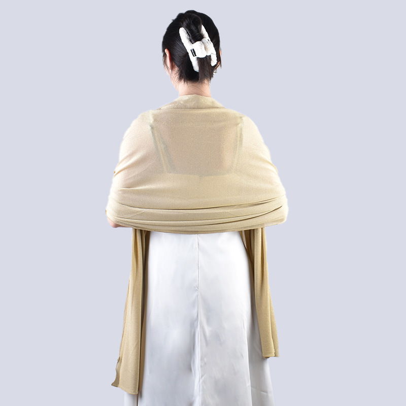 New high quality Solid Color Long Nylon Knitted Stretch Scarf Wedding Dress Prom Party Dinner Shawl Women New high quality Solid Color Long Nylon Knitted Stretch Scarf Wedding Dress Prom Party Dinner Shawl Women
