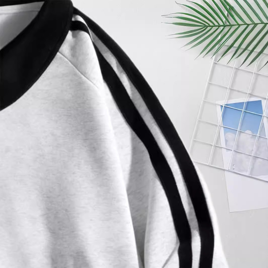 Felpa con cappuccio polo a contrasto patchwork AOLADA per ragazzi, nuovo top americano di alta moda per la stagione primaverile e autunnale_voghion.com