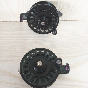 61# Black fishing wheel with bearing hand throwing wheel raft fishing wheel front wheel ice fishing reel