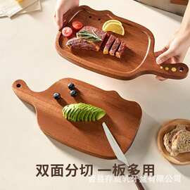 相思木面包托盘披萨板餐盘木盘子牛排盘长方形西餐盘牛排餐盘