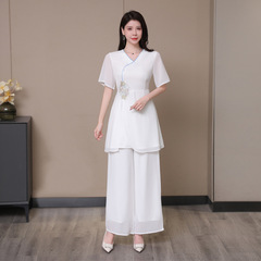 Women's Professional Long Dress for Foot Massage Technician - 2023 Summer New Style, Foot Bath and Massage Studio Set with Ear Cleaning Uniform