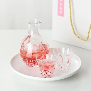 Japanese-style Colored Glass Wine Ice Wine Clear Wine Pot Gift Box suit Household Creative Wine Dispencer Holiday High-end Gift Pack