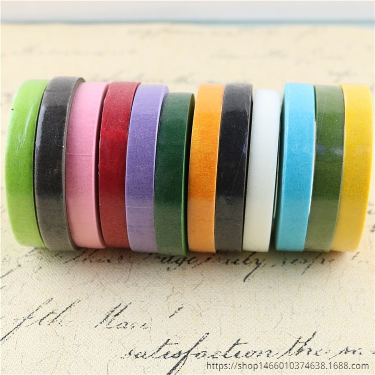 厂家直销1.2cm花艺胶带 手工DIY材料绿色花束扭扭棒缠绕胶纸花艺