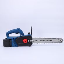 跨境充电款锂电电链锯砍树手持锯大功率家用便携伐木锯高速修枝锯