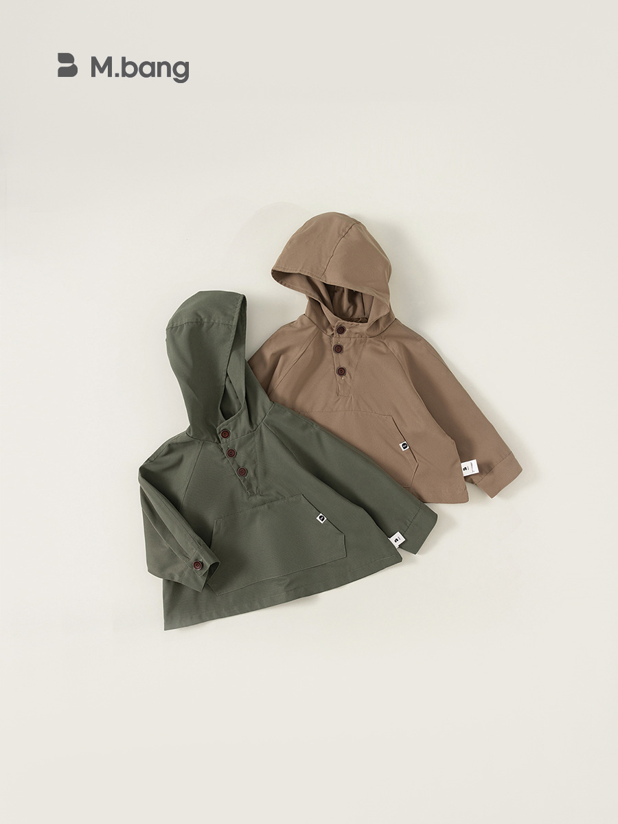 Youbao ropa para niños 24 otoño tops casuales sueltos para niños hermosa chaqueta con capucha de manga larga para niños QY83005