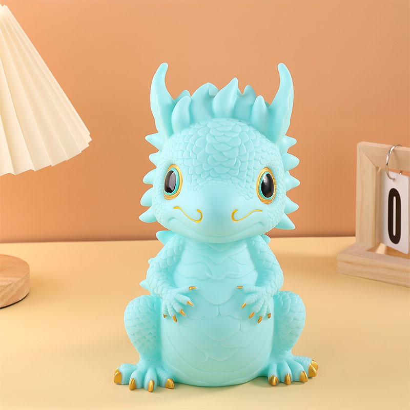 2024 dibujos animados dragón año alcancía niños lindo Zodiaco dragón vinilo hucha decoración creativa regalo de Año Nuevo