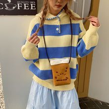 毛绒高颜值可爱小包包单肩斜挎手机包收纳包可爱小猫单肩包麂绒皮