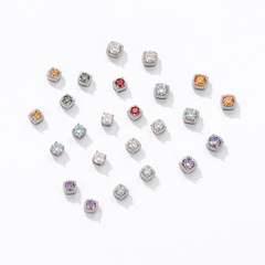 Magnetic Moissanite Stud Earrings for Women: 50 Points to 1 Carat, Available in Champagne, Garnet Red, and Moss Green—Pure Silver Design, Minimalist & Luxuriously Light