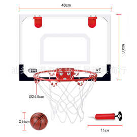 方形悬挂式篮球板40CM壁挂塑料透明篮球框玩具15.7寸儿童投篮游戏