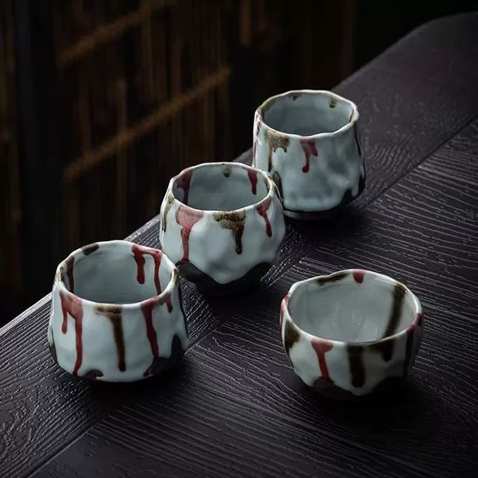Ретро большая японская керамическая чайная чашка