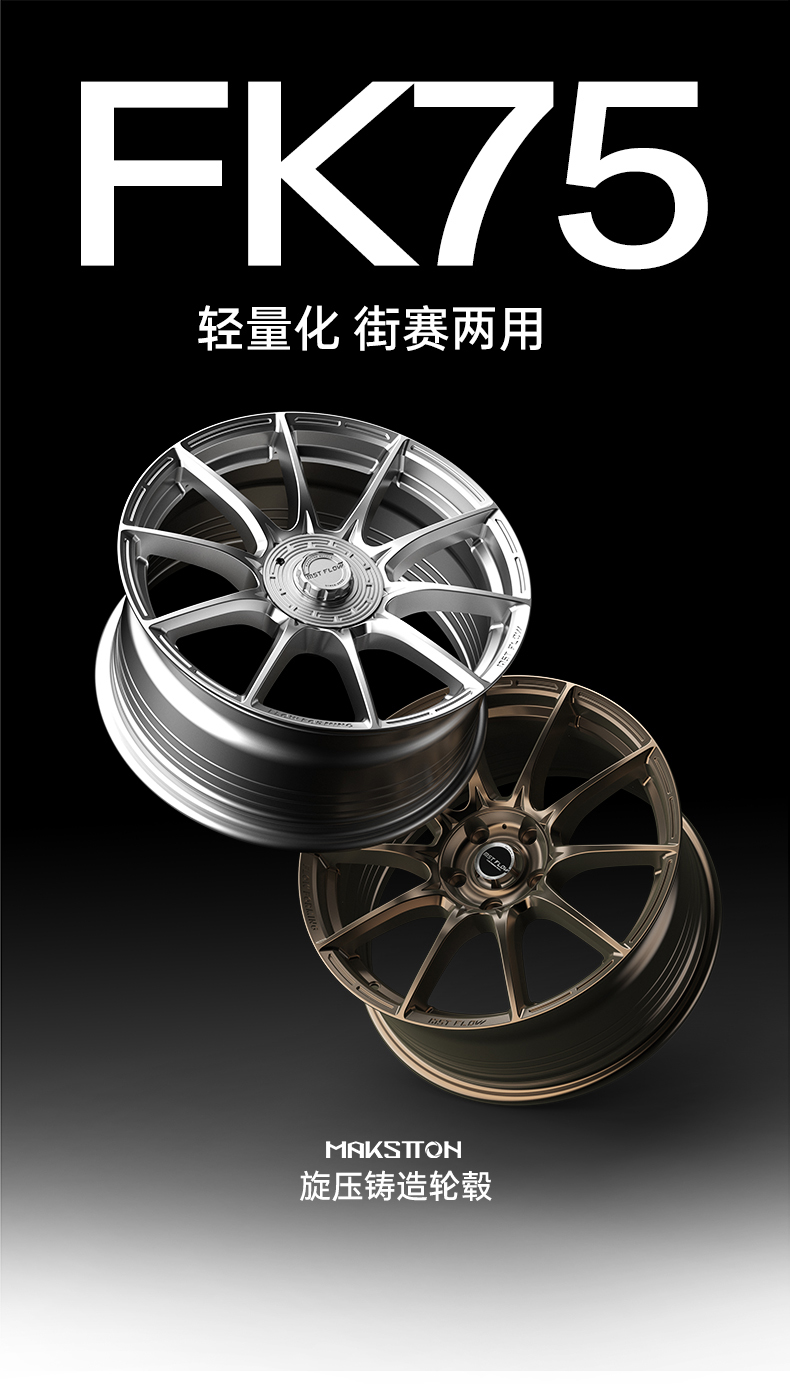 Spinning Modified Wheels Fk 75 Are Suitable for the Upgrade of Fit, Civic, Golf, Lynk & Co, Seagull, Mg and Scirocco R