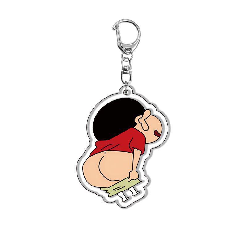 Crayon Shin-Chan Animación Periférico Nohara Shinsuke Xiaokui Xiaobai Nini Colgante de llavero de acrílico entre vientos
