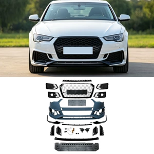 Suitable for Audi A5 models from 2012 to 2016, this RS5-style body kit includes front and rear bumpers, a center grille, and a front bumper