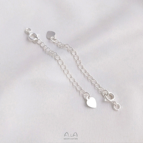 Silver spring buckle tail chain Copper thick silver -plating…