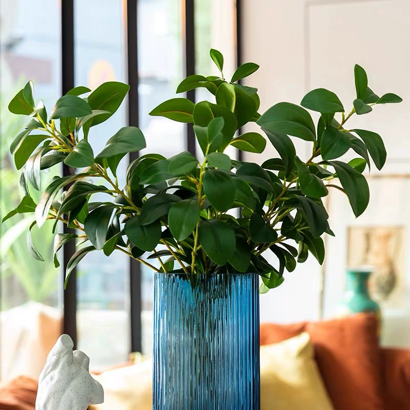 Простая имитация зеленого растения на ощупь лист фасоли ветка украшение дома украшение искусственный цветок мягкие на ощупь листья