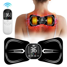 新款加热颈椎按摩器便携式EMS迷你颈椎按摩仪电动脉冲肩颈按摩贴