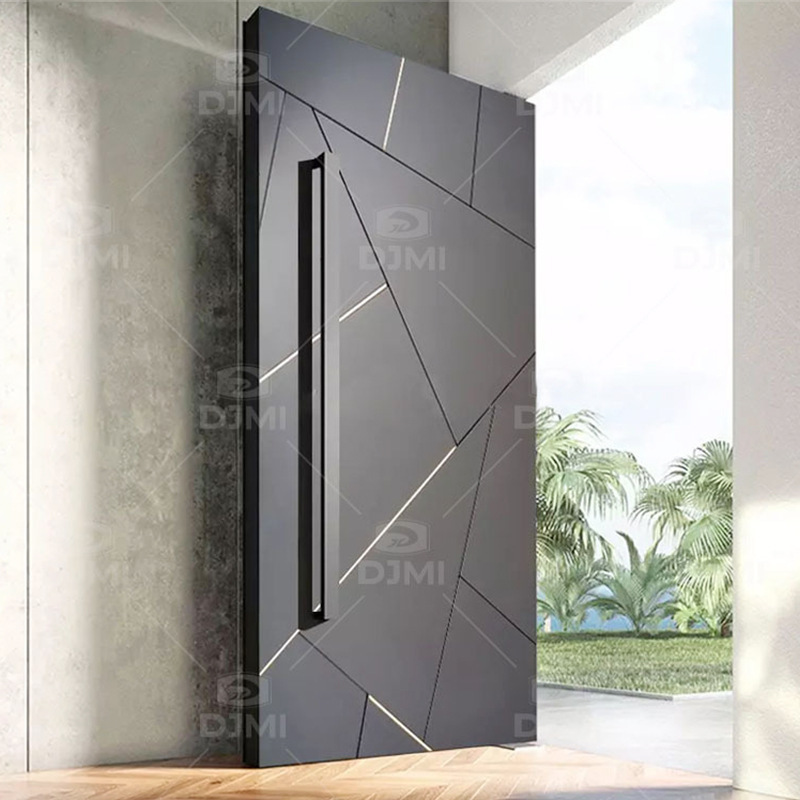 Factory direct supply cross-border villa entrance door hinge door central shaft rotating modern style high-grade pivot cast aluminum door Factory direct supply cross-border villa entrance door hinge door central shaft rotating modern style high-grade pivot cast aluminum door