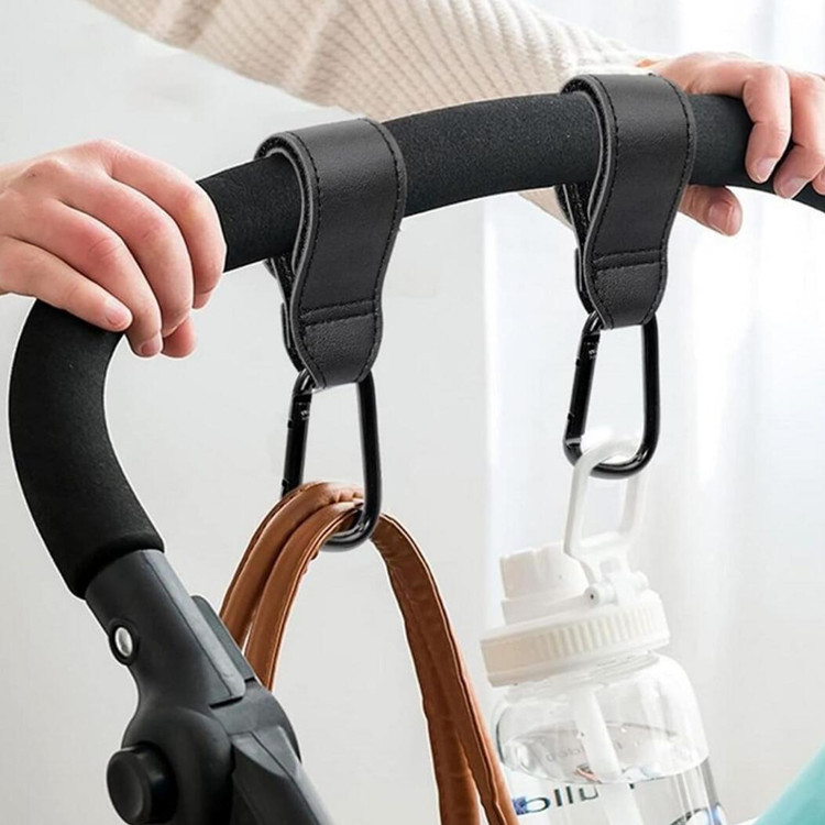 批发婴儿车挂钩婴儿推车便捷式挂扣登山扣童车魔术贴挂钩配件