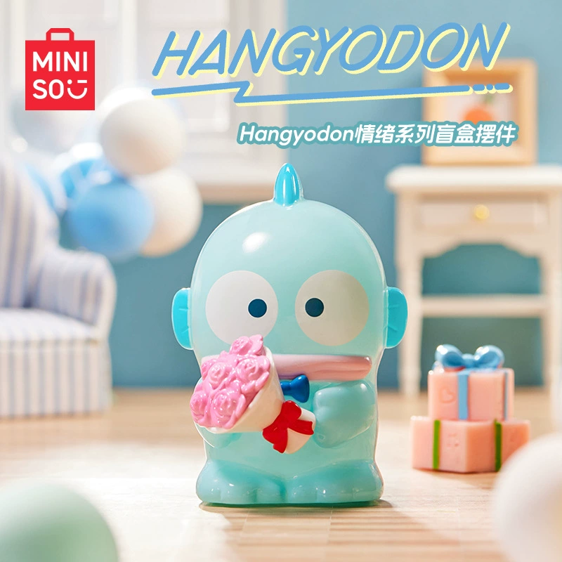 MINISO Санрио Модная Слеп коробка Хангиодон Угрожающе Рыба Хантон Эмоциональная Полурыба Девочка-подарок