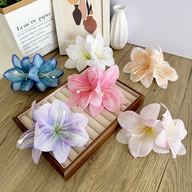 Super Fairy ~ Sweet Lily Flower Clip New Flower Shark Clip Women's Atmosphere Photography Hairpin Early Spring Accessories