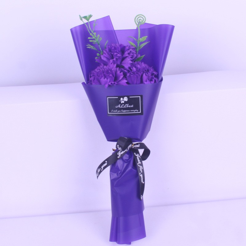 Regalo del Día del maestro 7 flores de jabón pequeño ramo de rosas artificiales Regalo de Cumpleaños Sanba Festival Día de San Valentín