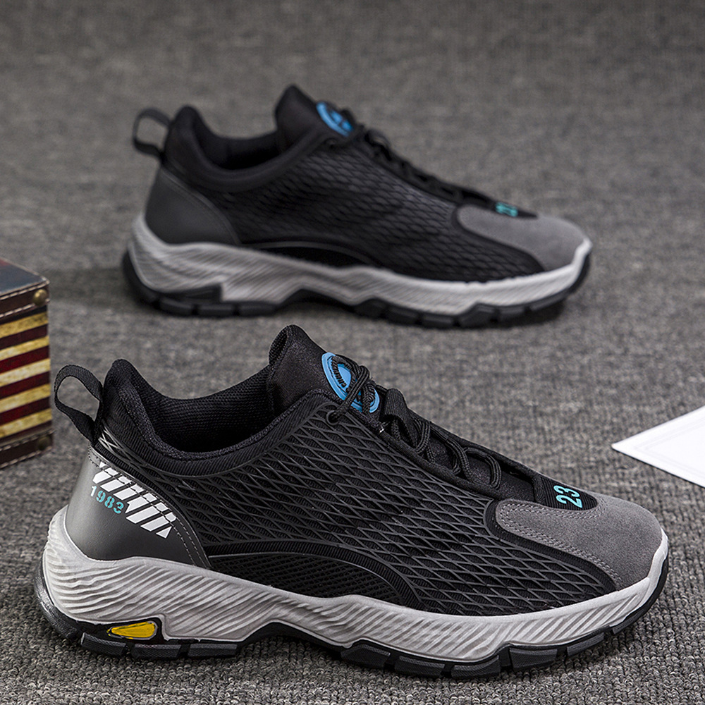 跨境39-47大碼男鞋新款透氣休閒運動鞋子男登山鞋軟底老爹鞋外貿