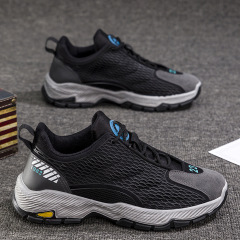 跨境39-47大碼男鞋新款透氣休閒運動鞋子男登山鞋軟底老爹鞋外貿