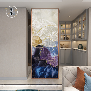 Enamel Art Glass for Living Room Entrance, Light Luxury Partition, Floor-To-Ceiling Screen, Hallway Divider, Door Blocker