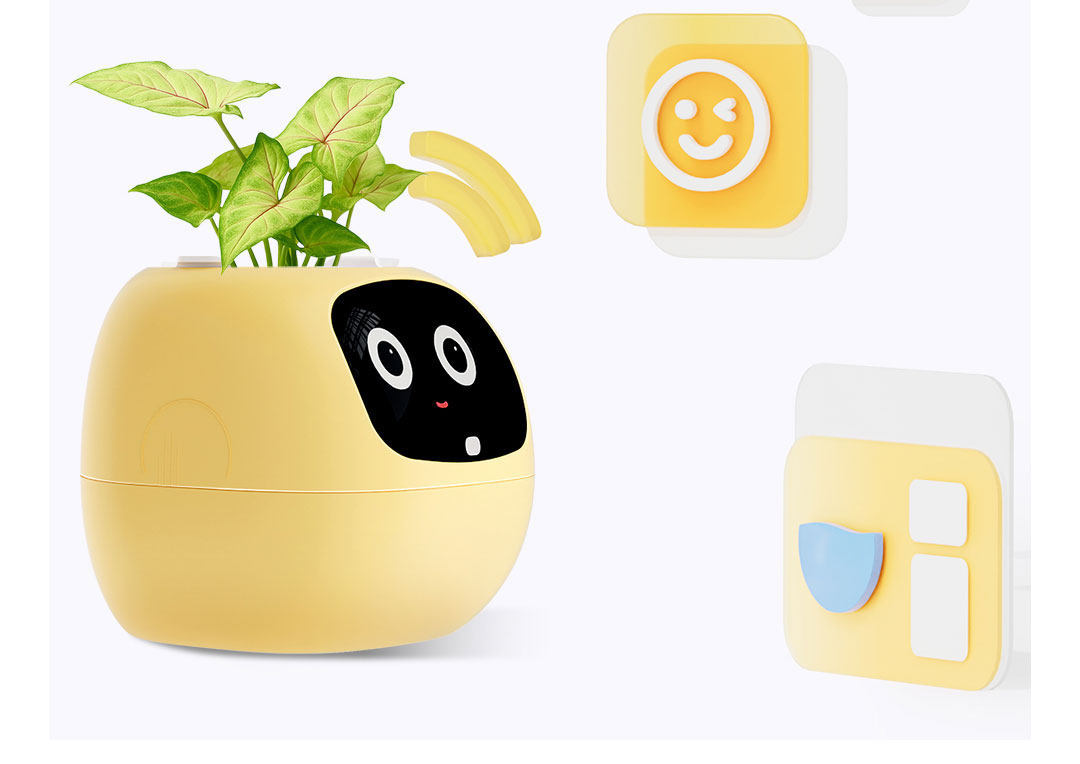 Intelligent automatic pet mood robot flower pot