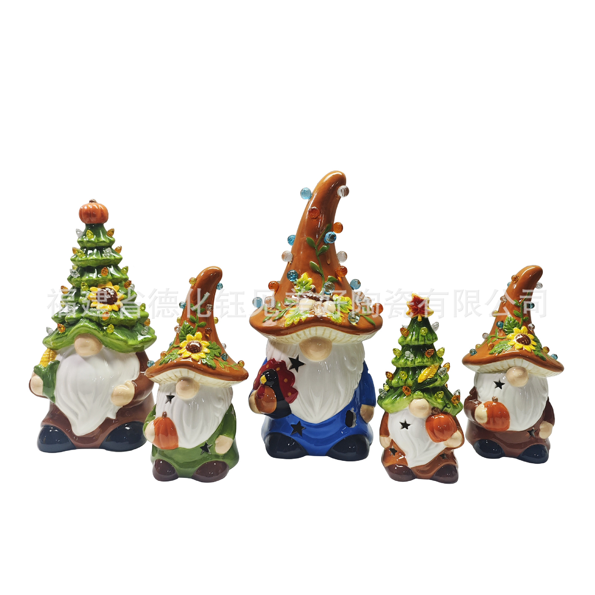 Cross -border harvest Thanksgiving dwarf white beard dwarf LED…
