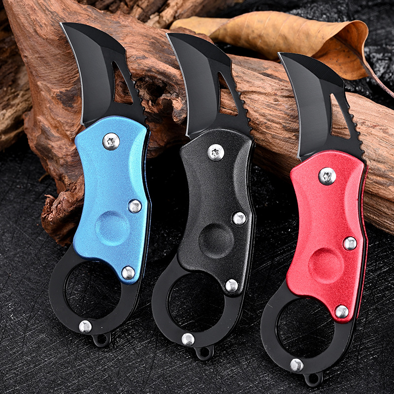 厂家直销户外野营礼品迷你小刀水果刀高硬度锋利小折叠刀钥匙小刀