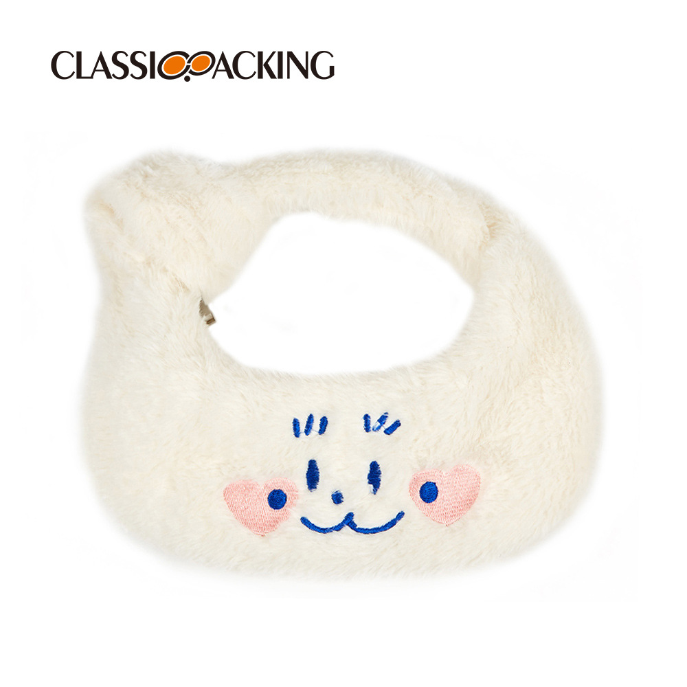 2023 bolsa de felpa de invierno bolso de nicho de diseño original bolso de Navidad Día de Año Nuevo bolsa de regalo de las mujeres logotipo imprimible