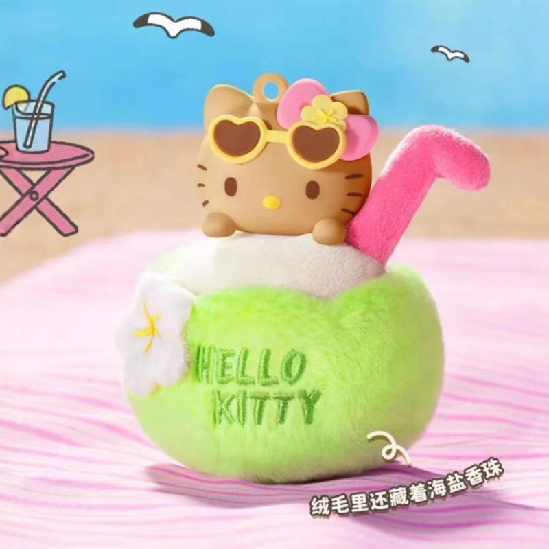 本物のハローキティサマーブラックレザーシリーズぬいぐるみアロマセラピーブラインドボックストレンディなおもちゃフィギュアかわいいペンダントアロマセラピー卸売ギフト|undefined