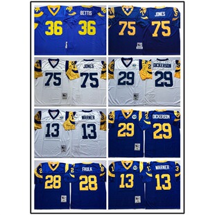 Cross-border American Rugby Los Angeles Rams Hall of Fame 36#13#75#MN Retro Jersey Sportswear