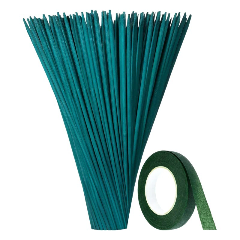 Трансграничная Оптовая Продажа окрашенная бамбуковая палочка бамбуковая Цветочная композиция палка опора для ветки растений бамбуковая палочка опора для ветки Цветочная композиция Стержень садовый кол