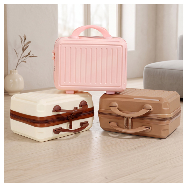 Portable cosmetic organizer bag, lightweight travel suitcase, student dormitory storage box, makeup case, perfect as a gift