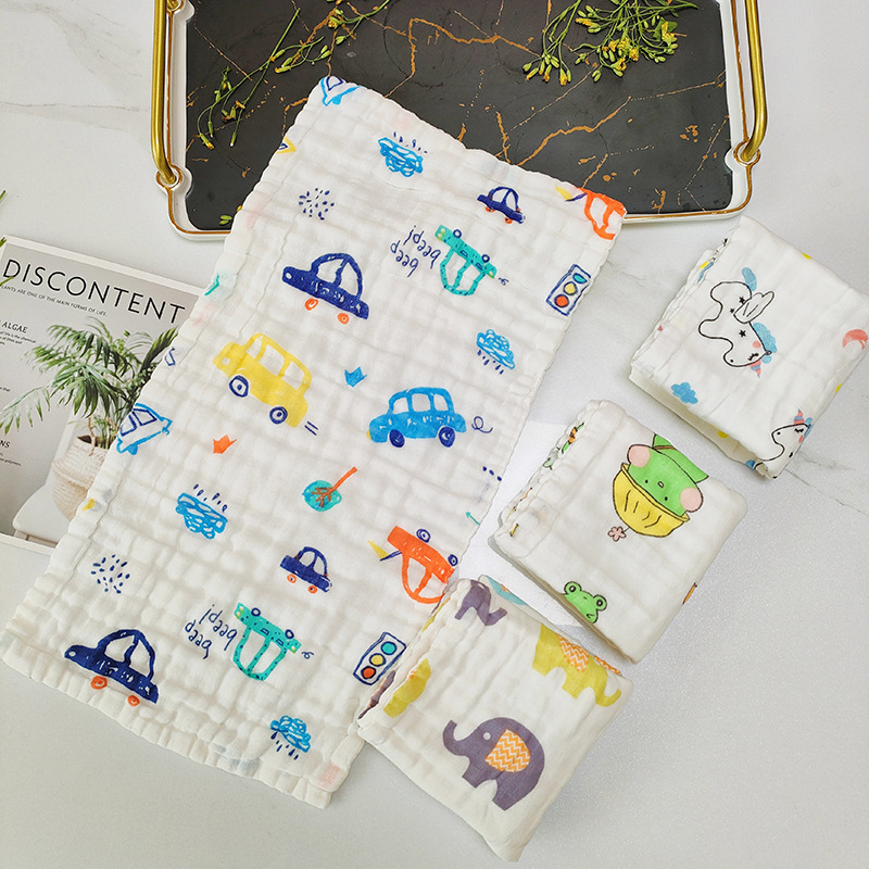 Six-layer cotton towel high-density gauze square towel baby saliva towel children's towel bath face towel wholesale Tuoke gift