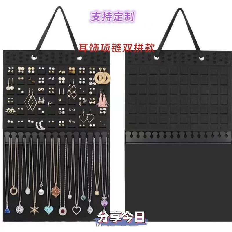 ネックレスフェルト収納イヤリングジュエリーハンギングバッグ壁掛けジュエリーワードローブ収納袋壁イヤリング|undefined