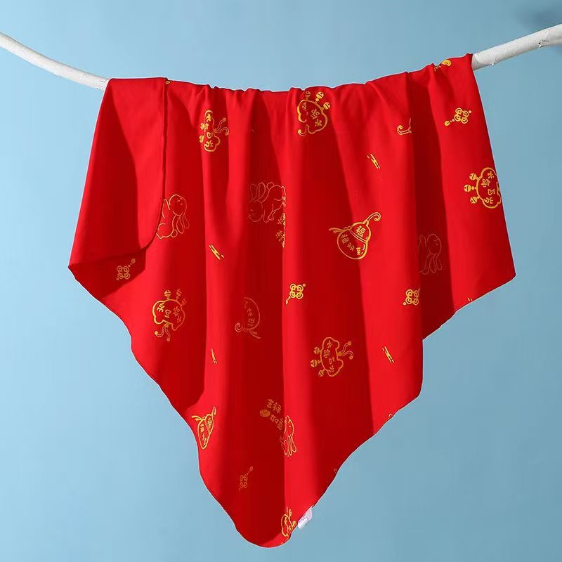90 빨간색 단층 포장 풀루 토끼