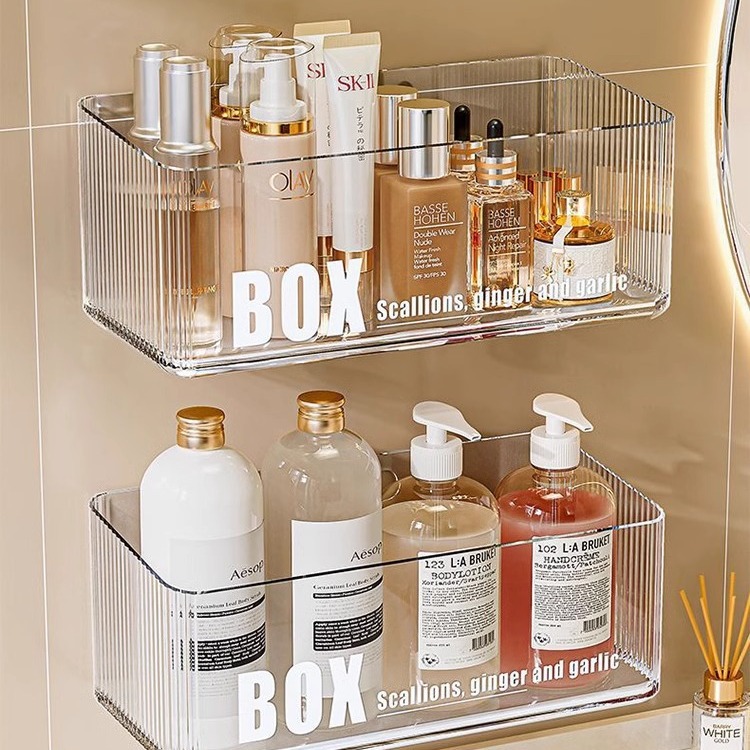 Cosmetic Storage Box Wall-Mounted Bathroom Shelf Kitchen Onion Ginger Garlic Storage Box Storage Organizer