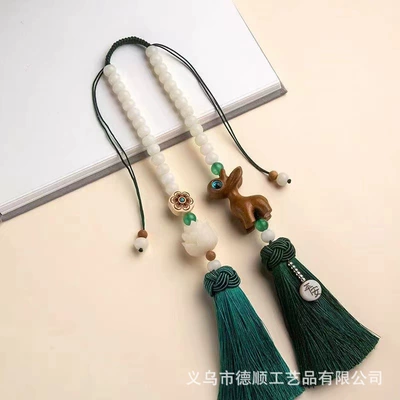 Lotus Rearview Mirror Hanging Ornament, Car hanging - green-safe-journey