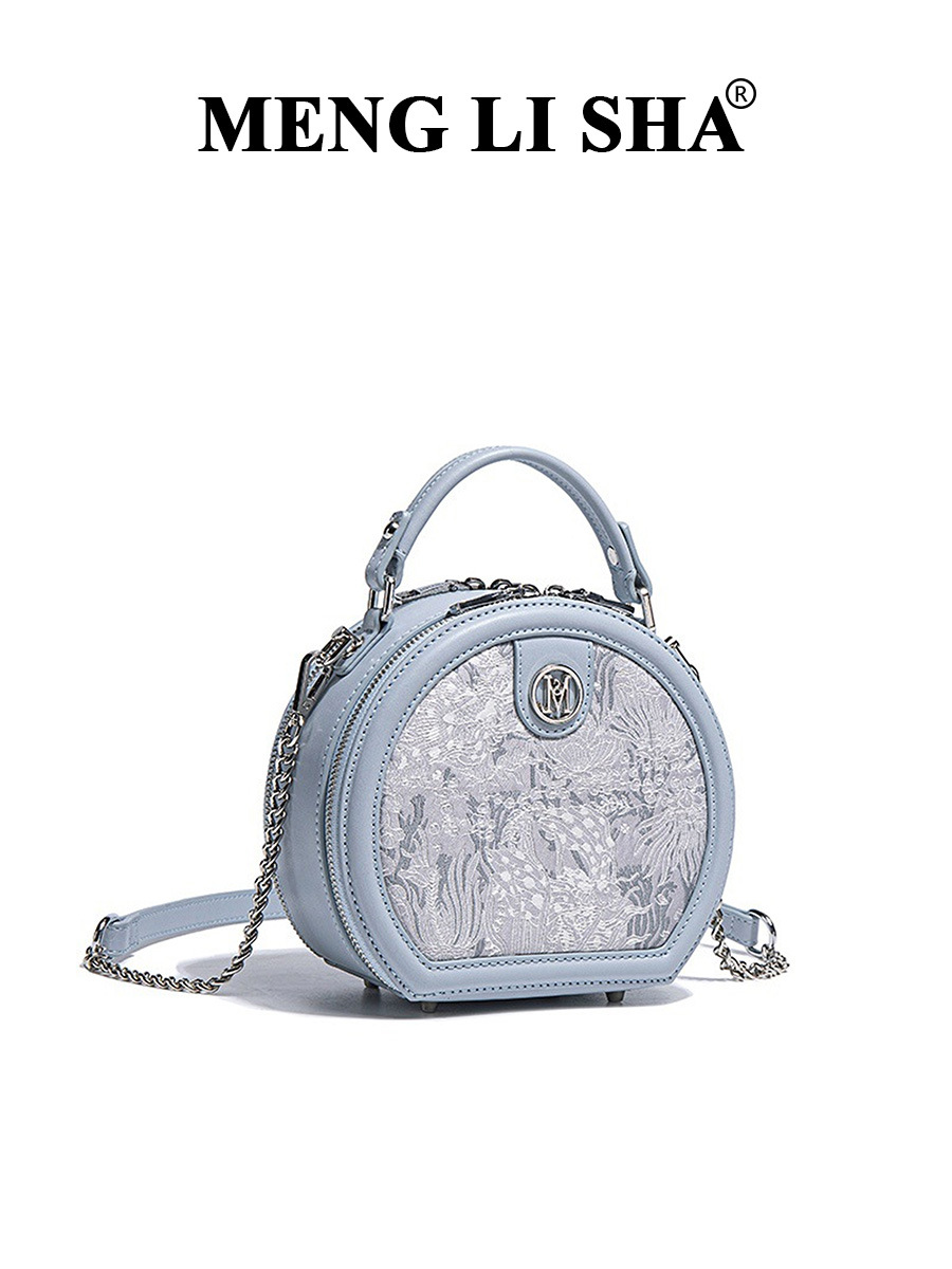 Túi xách tròn nhỏ cao cấp phong cách mới xuân hè 2026, thời trang dung tích lớn, đeo vai và đeo chéo