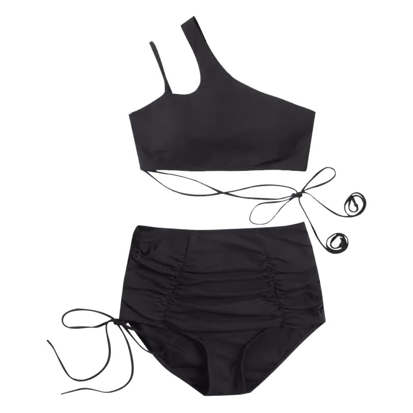 HURUN Corea del Sur ins sexy tubo superior Correa puro deseo bikini traje de baño femenino verano pequeño pecho cintura alta vientre cubriendo traje de baño femenino