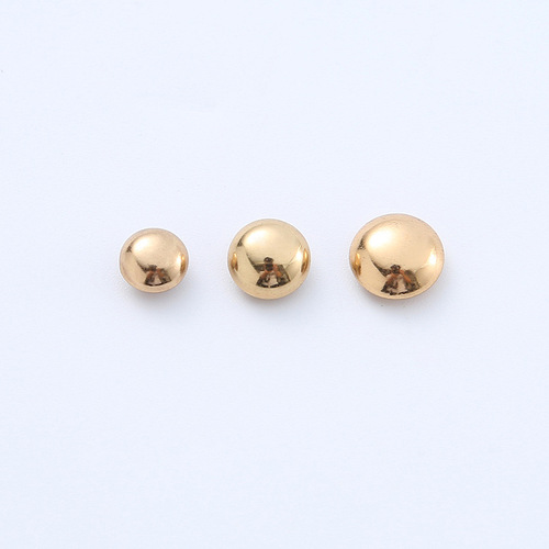 Guangdong Golden Mushroom Hat Nail Metal Copper Fashion Accessory Round Button One-Sided Simple with Eye Button Wholesale