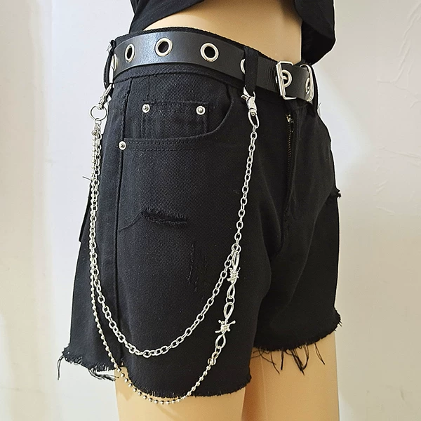 Pants chain white k